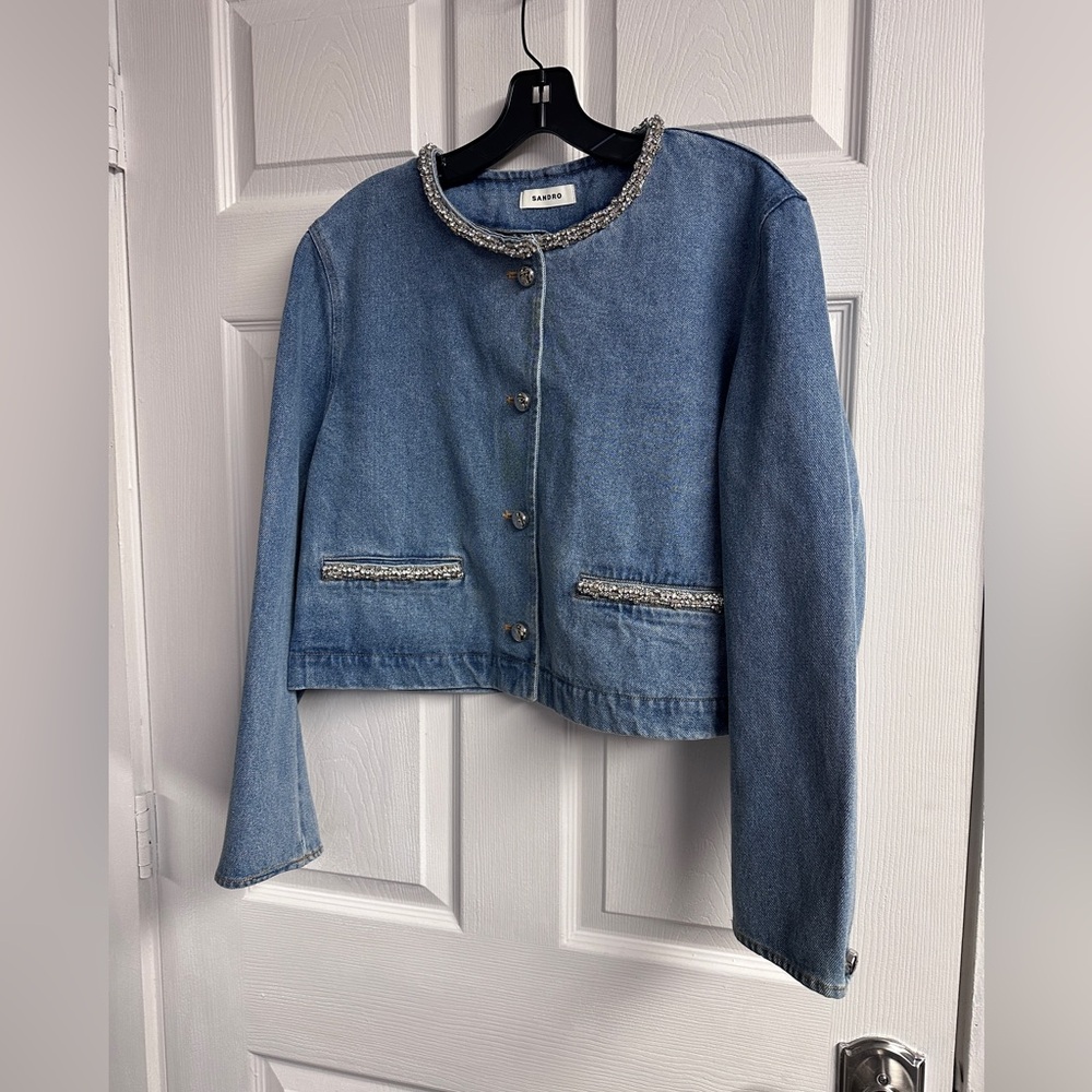 Erzelia Rhinestone Denim Jacket - Picture 4 of 7